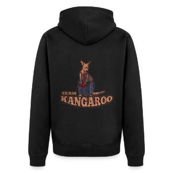 Kangourou Australie - Veste à capuche bio Premium Unisexe - noir - Dos - Nico (187cm)