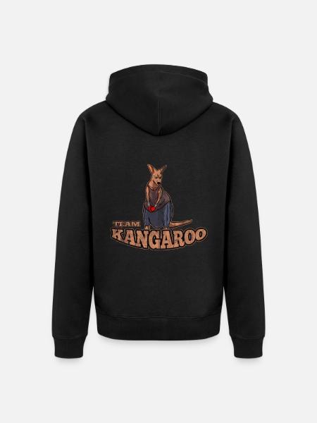 Kangaroo Australia - Unisex Premium Organic Zip Hoodie - black