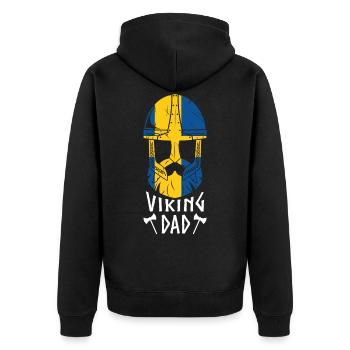Cadeau homme viking barbe Suède barbe viking - Veste à capuche bio Premium Unisexe - noir - Dos - Nico (187cm)