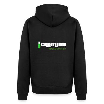Tube à essai chimiste - Veste à capuche bio Premium Unisexe - noir - Dos - Nico (187cm)