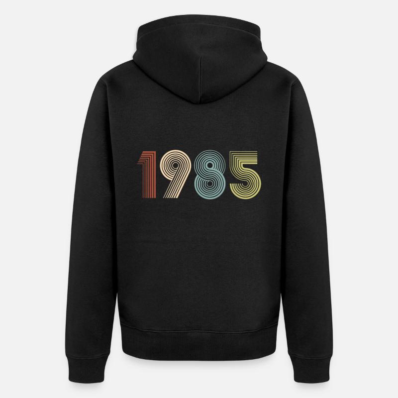Année de naissance 1985 - Veste à capuche bio Premium Unisexe - noir