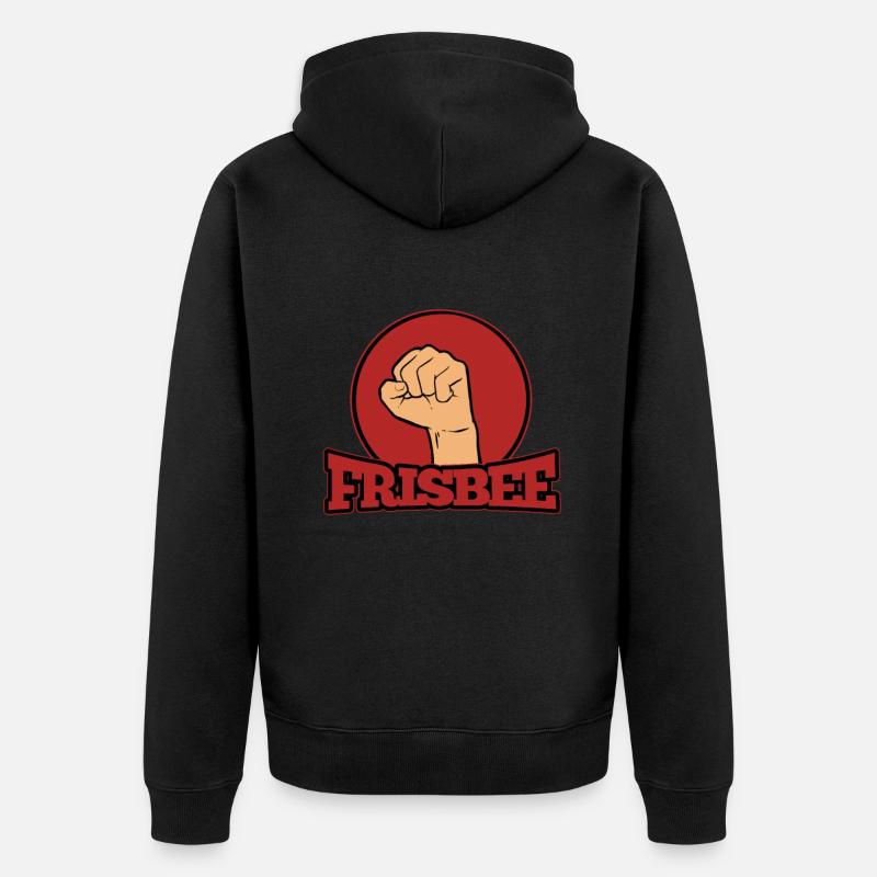 Frisbee - Unisex Premium Bio Zip Hoodie - Schwarz