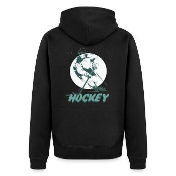 Hockey sur glace Hockey Player Hockey Hockey sur glace - Veste à capuche bio Premium Unisexe - noir - Dos - Nico (187cm)