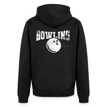 Bowling Bowling cône de sport - Veste à capuche bio Premium Unisexe - noir - Dos - Nico (187cm)