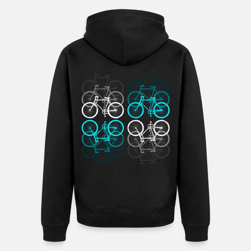 Vélo vélo rétro look - Veste à capuche bio Premium Unisexe - noir