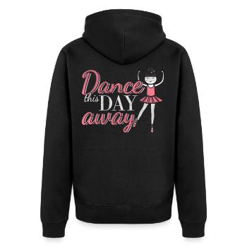Ballerina Ballet - Unisex Premium Bio Zip Hoodie - Schwarz - Hinten - Nico (187cm)
