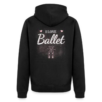 J'aime le ballet - Veste à capuche bio Premium Unisexe - noir - Dos - Nico (187cm)