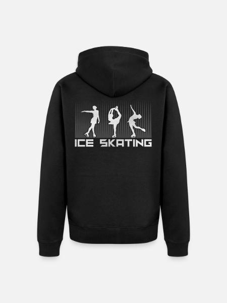 Eislauf - Unisex Premium Bio Zip Hoodie - Schwarz