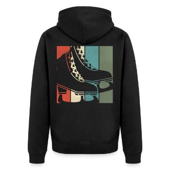 Skating figure skating - Unisex Premium Organic Zip Hoodie - black - Back - Nico (187cm)