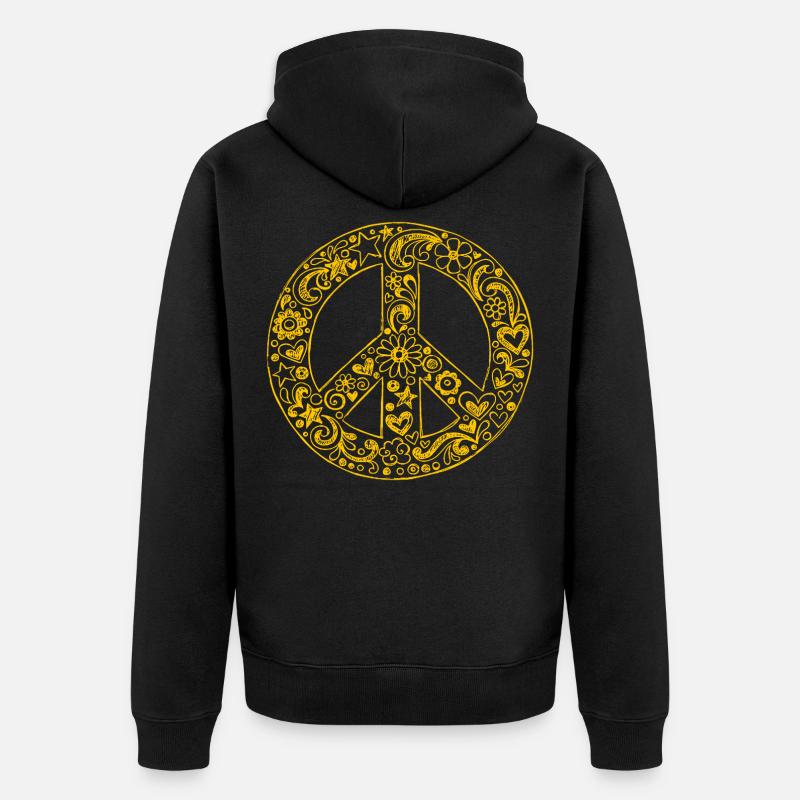 Signe de la paix - Veste à capuche bio Premium Unisexe - noir