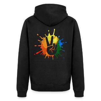Mouvement de paix - Veste à capuche bio Premium Unisexe - noir - Dos - Nico (187cm)