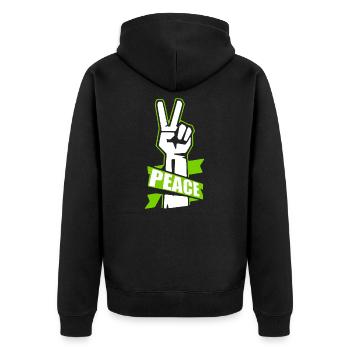 paix - Veste à capuche bio Premium Unisexe - noir - Dos - Nico (187cm)
