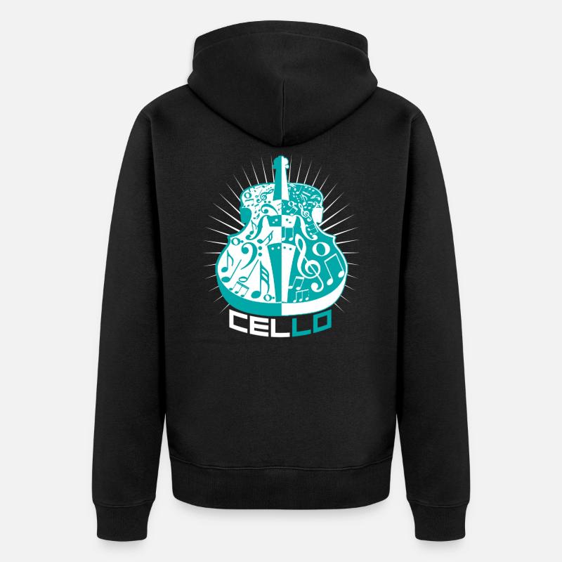 Violoncelle - Veste à capuche bio Premium Unisexe - noir