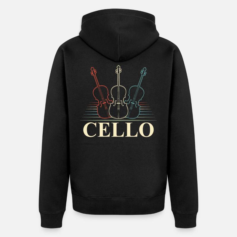 Cello - Unisex Premium Bio Zip Hoodie - Schwarz