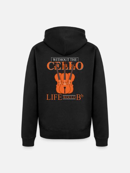 Violoncelle - Veste à capuche bio Premium Unisexe - noir
