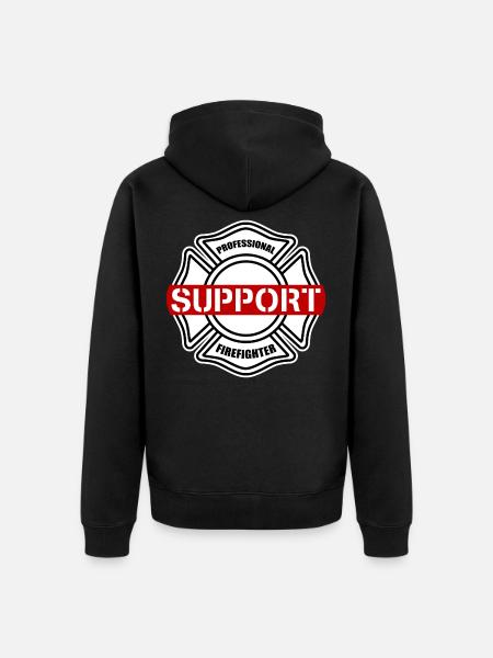 Firefighter Firefighter Firefighter - Unisex Premium Organic Zip Hoodie - black
