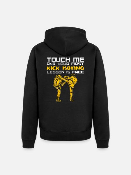 Kickboxing Kickboxer - Unisex Premium Organic Zip Hoodie - black