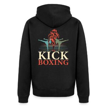 Kickboxing Kickboxer Arts martiaux Arts martiaux - Veste à capuche bio Premium Unisexe - noir - Dos - Nico (187cm)