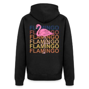 flamant - Veste à capuche bio Premium Unisexe - noir - Dos - Nico (187cm)