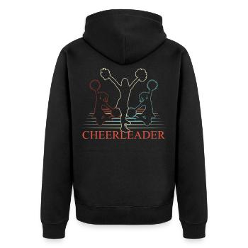 Cheerleading cheerleader - Unisex Premium Organic Zip Hoodie - black - Back - Nico (187cm)