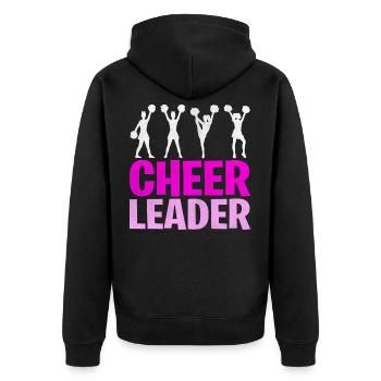 Cheerleader cheerleading - Unisex Premium Organic Zip Hoodie - black - Back - Nico (187cm)