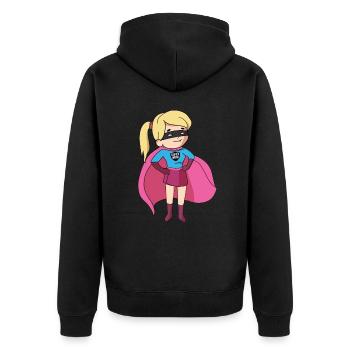 Super Mom Fête des Mères Super Mom Mom Gift - Veste à capuche bio Premium Unisexe - noir - Dos - Nico (187cm)