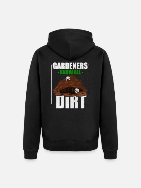 Gartenarbeit Gärtner - Unisex Premium Bio Zip Hoodie - Schwarz