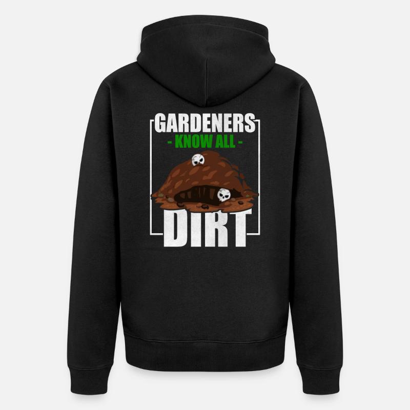 Gartenarbeit Gärtner - Unisex Premium Bio Zip Hoodie - Schwarz