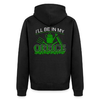 Gardener garden gardening gardening gardening - Unisex Premium Organic Zip Hoodie - black - Back - Nico (187cm)