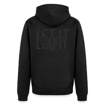 Let It Bee Mignon drôle Miel Abeille Hippie Cadeau de paix - Veste à capuche bio Premium Unisexe - noir - Dos - Nico (187cm)