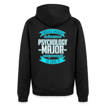 psychologue - Veste à capuche bio Premium Unisexe - noir - Dos - Nico (187cm)