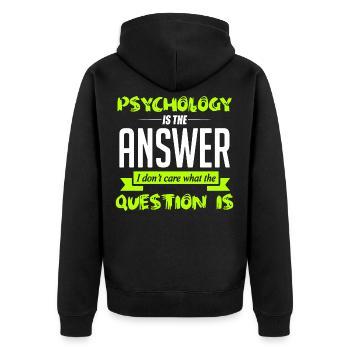 psychologie - Veste à capuche bio Premium Unisexe - noir - Dos - Nico (187cm)