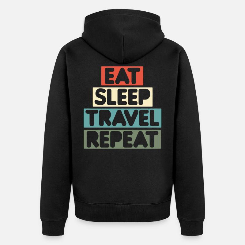 Voyageur de vacances - Veste à capuche bio Premium Unisexe - noir