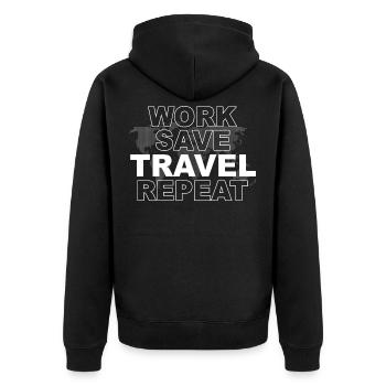 Voyager Voyager - Veste à capuche bio Premium Unisexe - noir - Dos - Nico (187cm)