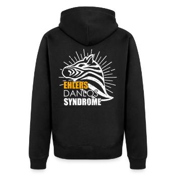 Syndrome d'Ehlers Danlos - Veste à capuche bio Premium Unisexe - noir - Dos - Nico (187cm)
