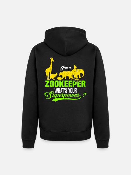 Tierpfleger - Unisex Premium Organic Zip Hoodie - black