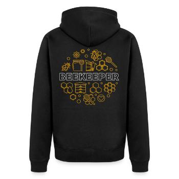 Honey bee bee beekeeper bee bees - Unisex Premium Organic Zip Hoodie - black - Back - Nico (187cm)