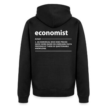 Économiste Définition Economie Économie - Veste à capuche bio Premium Unisexe - noir - Dos - Nico (187cm)