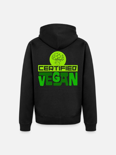 Végétalien végétalien - Veste à capuche bio Premium Unisexe - noir