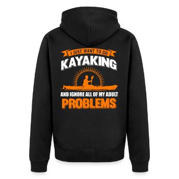 Kayak Kayak - Veste à capuche bio Premium Unisexe - noir - Dos - Nico (187cm)