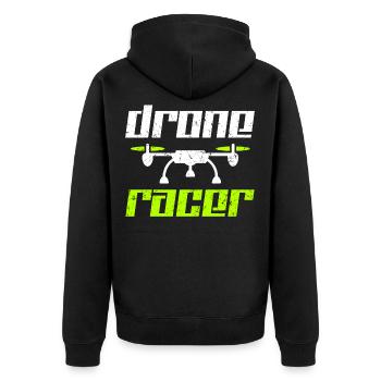 Drone Race Drone Pilote de Drone Quadrocopter - Veste à capuche bio Premium Unisexe - noir - Dos - Nico (187cm)