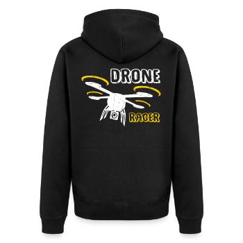 Drone Racer Quadcopter Drone Drone Pilote - Veste à capuche bio Premium Unisexe - noir - Dos - Nico (187cm)