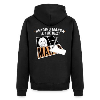 Manga - Veste à capuche bio Premium Unisexe - noir - Dos - Nico (187cm)