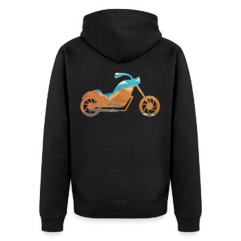 Krad Töff Classic Bike Fire Chair - Moto - Veste à capuche bio Premium Unisexe - noir - Dos - Nico (187cm)