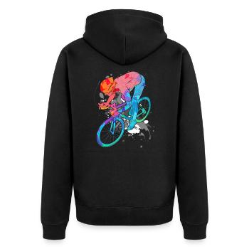 Vélo Vélo VTT Cyclisme Cyclisme - Veste à capuche bio Premium Unisexe - noir - Dos - Nico (187cm)