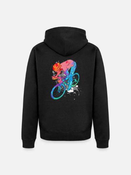 Vélo Vélo VTT Cyclisme Cyclisme - Veste à capuche bio Premium Unisexe - noir