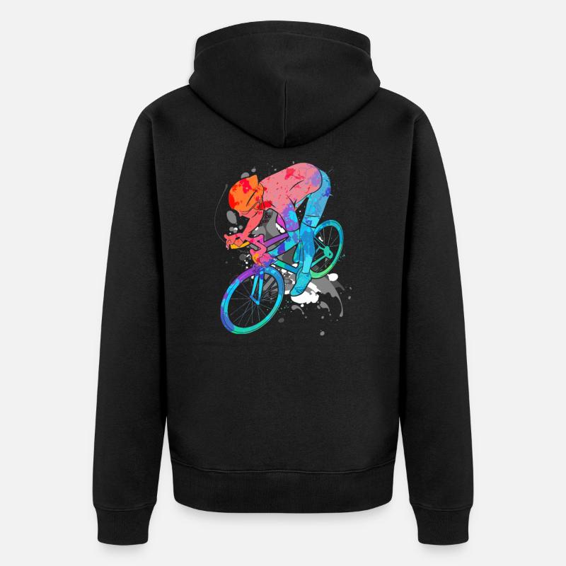 Vélo Vélo VTT Cyclisme Cyclisme - Veste à capuche bio Premium Unisexe - noir