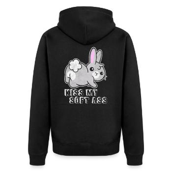 Lapin Lapin Lapin Mignons drôles animaux - Veste à capuche bio Premium Unisexe - noir - Dos - Nico (187cm)