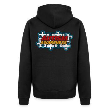 Sensibilisation à l'autisme Autism Autist Puzzle - Veste à capuche bio Premium Unisexe - noir - Dos - Nico (187cm)