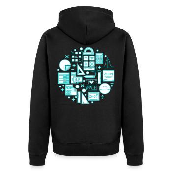 Math Teacher Teacher Math - Unisex Premium Organic Zip Hoodie - black - Back - Nico (187cm)